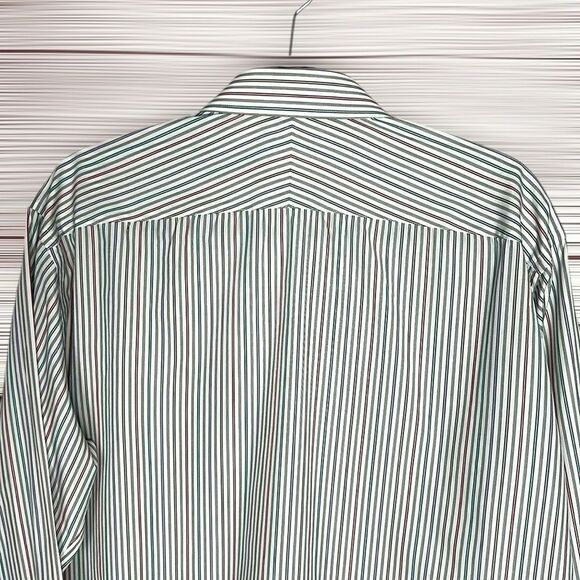 Paul Smith London Cotton Shirt Button Down White Striped Made in Italy 16,5 (42) - Picture 8 of 13